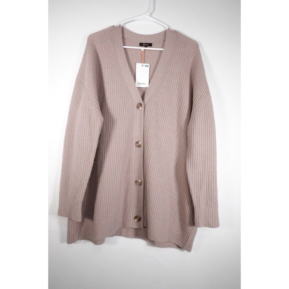 Quince Sweaters - Quince Mongolian Cashmere Oversized Boyfriend Cardigan Sweater M Rare Pink 0400
